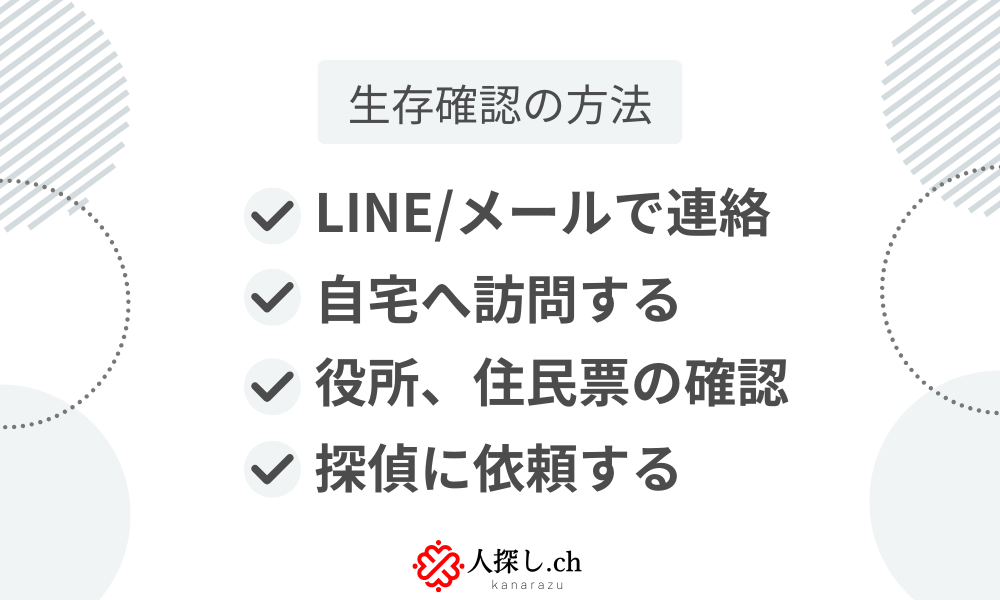 生存確認の方法